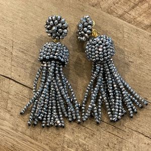 Lisi Lerch Tassel Earrings | Dark Blueish Silver
